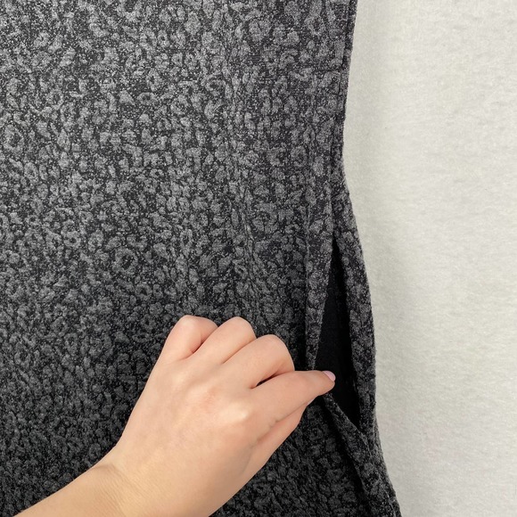 Nicole Miller Women's Size 4 Gray Cheetah Print Sleeveless Dress with Pockets - Picture 3 of 7